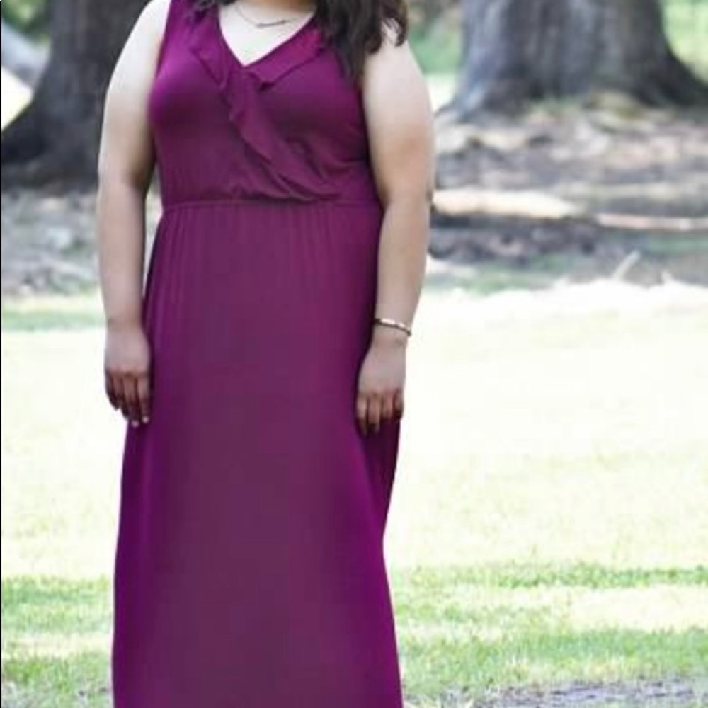 Burgundy maxi dress